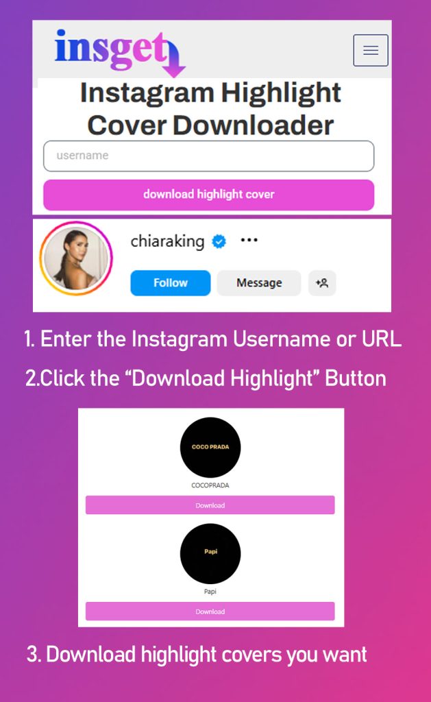 Instagram Highlight Cover Downloader