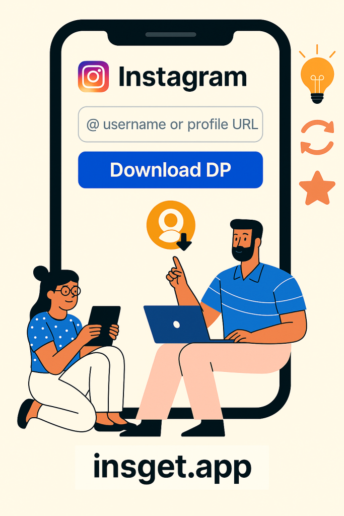 how work Instagram DP Profile Downloader clip art