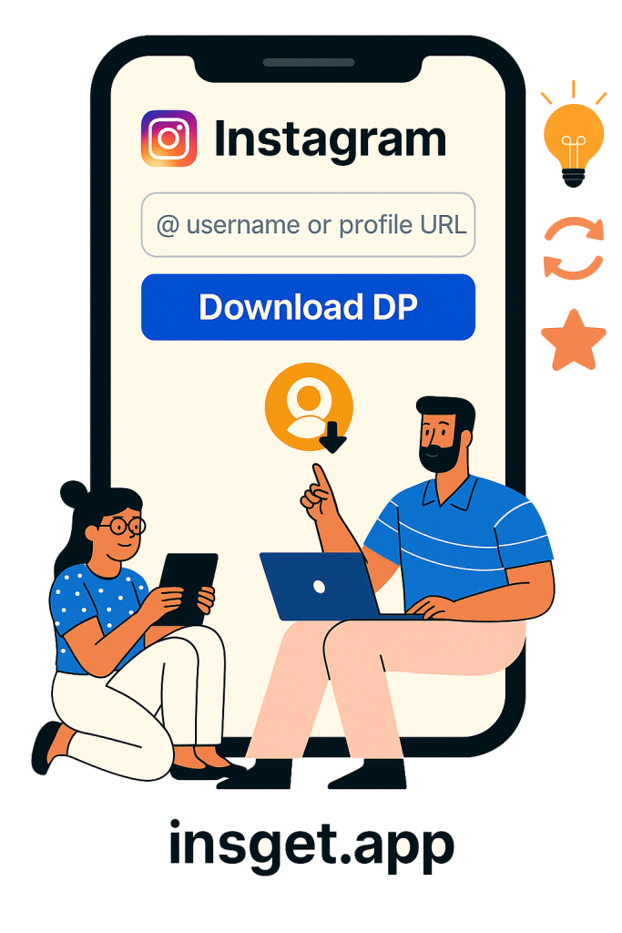 how work Instagram DP Profile Downloader clip art